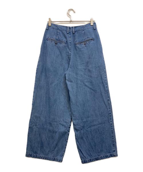 SLOBE IENA（スローブ イエナ）SLOBE IENA (スローブ イエナ) LEDENIM TUCK TROUSERデニム インディゴ サイズ:Ｌの古着・服飾アイテム