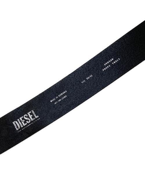 DIESEL（ディーゼル）DIESEL (ディーゼル) Dロゴバックル レザーベルト ブラック サイズ:32/80の古着・服飾アイテム