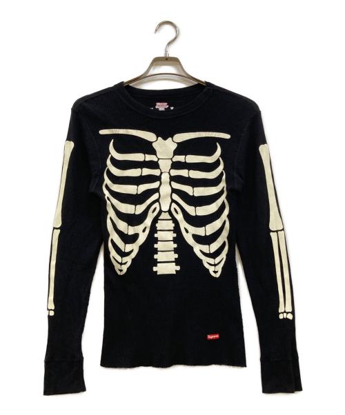 SUPREME（シュプリーム）Supreme (シュプリーム) Hanes (ヘインズ) Bones Thermal Crew ブラック サイズ:Sの古着・服飾アイテム