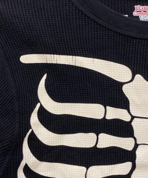 SUPREME（シュプリーム）Supreme (シュプリーム) Hanes (ヘインズ) Bones Thermal Crew ブラック サイズ:Sの古着・服飾アイテム