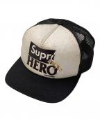 SUPREME×ANTIHEROシュプリーム×アンタイヒーロー）の古着「22SS MESH BACK 5-PANEL CAP」｜ホワイト×ブラック