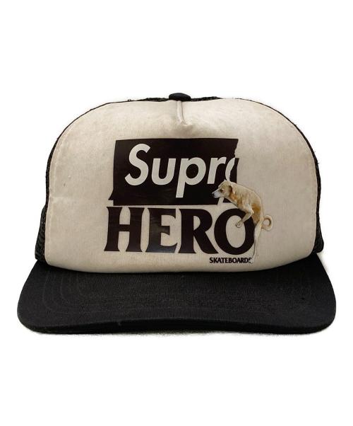 SUPREME（シュプリーム）Supreme (シュプリーム) ANTIHERO (アンタイヒーロー) 22SS MESH BACK 5-PANEL CAP ホワイト×ブラックの古着・服飾アイテム