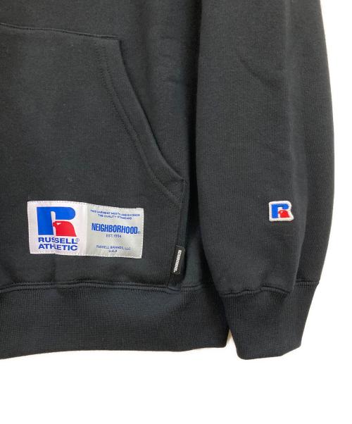 RUSSELL ATHLETIC（ラッセルアスレチック）RUSSELL ATHLETIC (ラッセルアスレチック) NEIGHBORHOOD (ネイバーフッド) ロゴパーカー ブラック サイズ:Sの古着・服飾アイテム