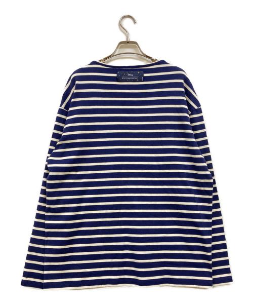 STELLA McCARTNEY（ステラマッカートニー）STELLA McCARTNEY (ステラマッカートニー) Disney (ディズニー) Fantasia Mickey Striped Long-Sleeved T-Shirt ホワイト×ネイビー サイズ:Ｍの古着・服飾アイテム