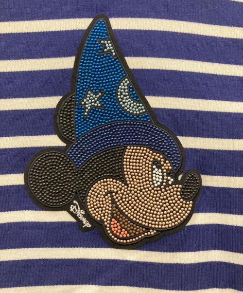 STELLA McCARTNEY（ステラマッカートニー）STELLA McCARTNEY (ステラマッカートニー) Disney (ディズニー) Fantasia Mickey Striped Long-Sleeved T-Shirt ホワイト×ネイビー サイズ:Ｍの古着・服飾アイテム