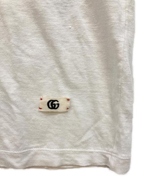 GUCCI（グッチ）GUCCI (グッチ) GGアップリケ Vネックカットソー ホワイト サイズ:Sの古着・服飾アイテム
