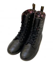 Dr.Martens（ドクターマーチン）の古着「Stratford 花柄 9ホールブーツ」｜ブラック