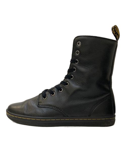 Dr.Martens（ドクターマーチン）Dr.Martens (ドクターマーチン) Stratford 花柄 9ホールブーツ ブラック サイズ:UK6(25cm)の古着・服飾アイテム