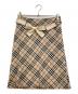 BURBERRY BLUE LABEL（バーバリー ブルー レーベル）の古着「ノバチェックベルテッドスカート」｜ベージュ