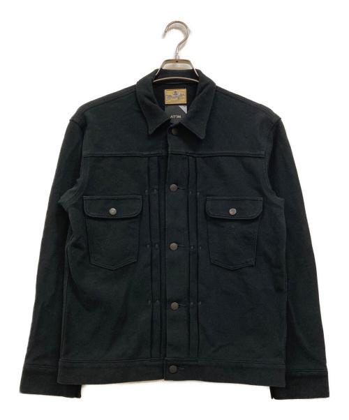 Wrangler（ラングラー）Wrangler (ラングラー) ATON (エイトン) コットンカノコデニムトラッカーシャツジャケット ブラック サイズ:Mの古着・服飾アイテム