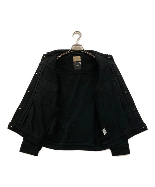 Wrangler（ラングラー）Wrangler (ラングラー) ATON (エイトン) コットンカノコデニムトラッカーシャツジャケット ブラック サイズ:Mの古着・服飾アイテム
