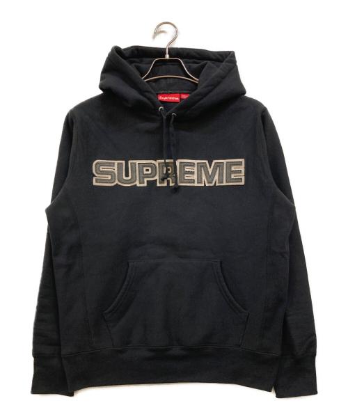SUPREME（シュプリーム）SUPREME (シュプリーム) Perforated Leather Hooded Sweatshirt ブラック サイズ:Sの古着・服飾アイテム