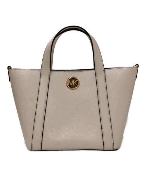 MICHAEL KORS（マイケルコース）MICHAEL KORS (マイケルコース) ハドリーレザーバッグ/トートバッグ ベージュの古着・服飾アイテム
