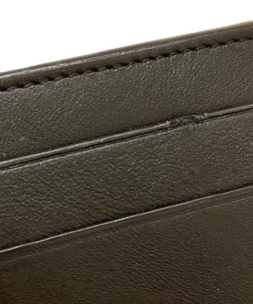 LOEWE（ロエベ）LOEWE (ロエベ) アナグラム サテンカーフ トライフォールド レザーウォレット ブラックの古着・服飾アイテム