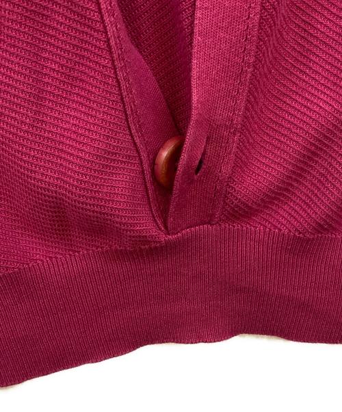 HERMES（エルメス）HERMES (エルメス) ゴルチエ期 コットンシルク ボタンニット ピンク サイズ:38の古着・服飾アイテム