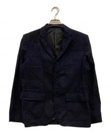 COMME des GARCONS HOMME（コムデギャルソン オム）の古着「パッチワーク 後染め 3B パネルテーラードジャケット」｜ネイビー