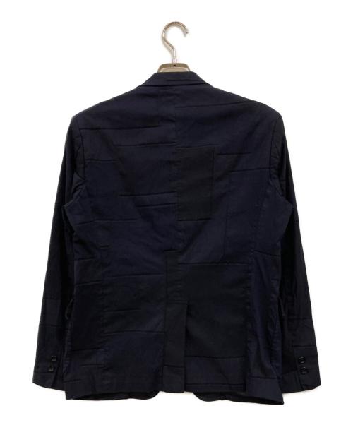 COMME des GARCONS HOMME（コムデギャルソン オム）COMME des GARCONS HOMME (コムデギャルソン オム) パッチワーク 後染め 3B パネルテーラードジャケット ネイビー サイズ:XSの古着・服飾アイテム