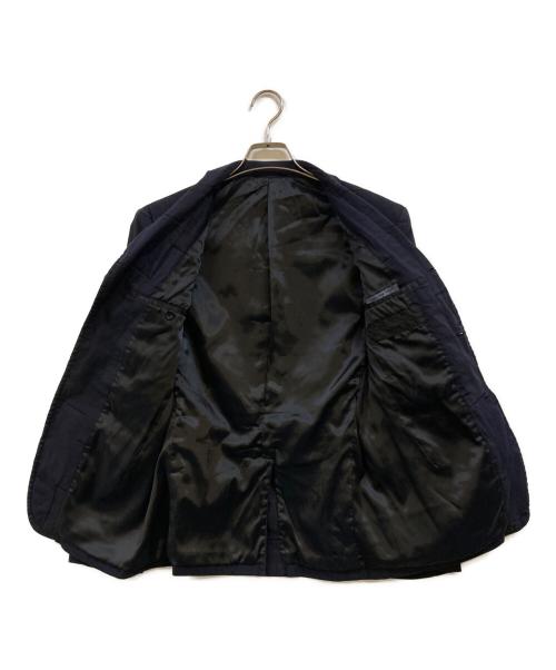 COMME des GARCONS HOMME（コムデギャルソン オム）COMME des GARCONS HOMME (コムデギャルソン オム) パッチワーク 後染め 3B パネルテーラードジャケット ネイビー サイズ:XSの古着・服飾アイテム