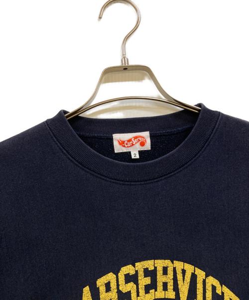 Car Service（カーサービス）Car Service (カーサービス) カレッジプリントスウェット ネイビー サイズ:2の古着・服飾アイテム