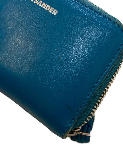 JIL SANDER（ジルサンダー）JIL SANDER (ジルサンダー) ZIP AROUND WALLET SM ブルーの古着・服飾アイテム