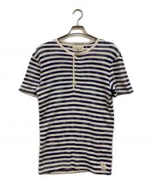 Denim & Supply Ralph Lauren（デニム＆サプライ ラルフローレン）の古着「border henley tee」｜ブルー×ホワイト