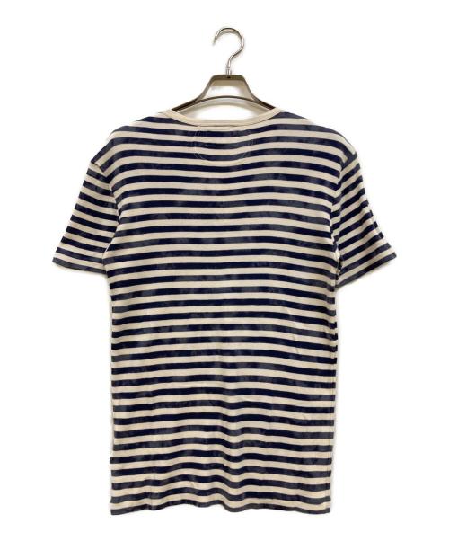Denim & Supply Ralph Lauren（デニム＆サプライ ラルフローレン）Denim & Supply Ralph Lauren (デニム＆サプライ ラルフローレン) border henley tee ブルー×ホワイト サイズ:Sの古着・服飾アイテム
