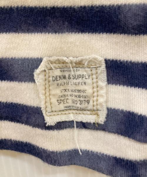 Denim & Supply Ralph Lauren（デニム＆サプライ ラルフローレン）Denim & Supply Ralph Lauren (デニム＆サプライ ラルフローレン) border henley tee ブルー×ホワイト サイズ:Sの古着・服飾アイテム