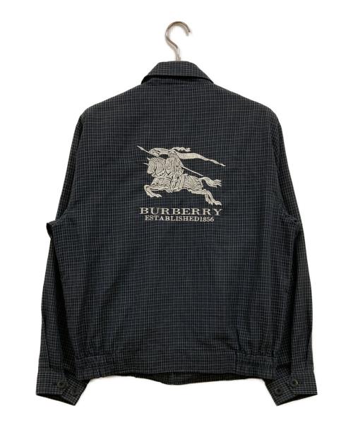 Burberry's（バーバリーズ）Burberry's (バーバリーズ) ホース刺繍 チェック柄スイングトップ グレー サイズ:- (実寸参照)の古着・服飾アイテム