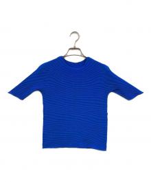 ISSEY MIYAKE（イッセイミヤケ）の古着「プリーツカットソー」｜ブルー