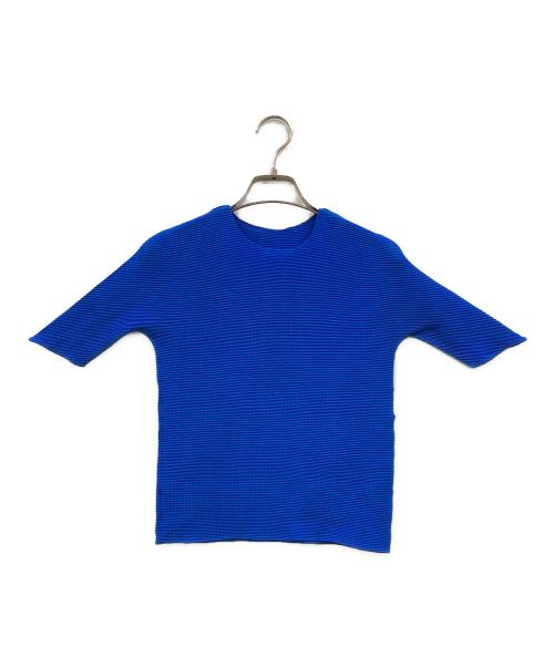 ISSEY MIYAKE（イッセイミヤケ）ISSEY MIYAKE (イッセイミヤケ) プリーツカットソー ブルー サイズ:3の古着・服飾アイテム