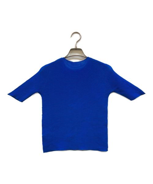 ISSEY MIYAKE（イッセイミヤケ）ISSEY MIYAKE (イッセイミヤケ) プリーツカットソー ブルー サイズ:3の古着・服飾アイテム