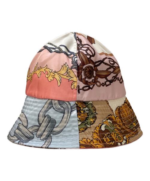 COMME des GARCONS SHIRT（コムデギャルソンシャツ）COMME des GARCONS SHIRT (コムデギャルソンシャツ) scarf hat 総柄バケットハット ピンク×ブルーの古着・服飾アイテム