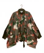 Vivienne Westwood manヴィヴィアン ウェストウッド マン）の古着「CAMOUFLAGE SQUARE SHIRT」｜カーキ×オレンジ