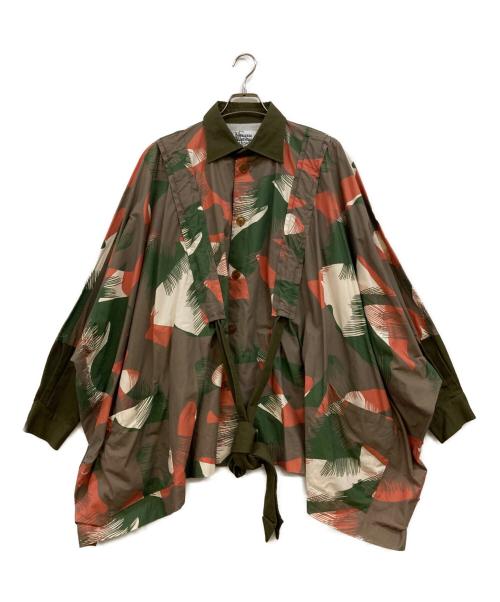 Vivienne Westwood man（ヴィヴィアン ウェストウッド マン）Vivienne Westwood man (ヴィヴィアン ウェストウッド マン) CAMOUFLAGE SQUARE SHIRT カーキ×オレンジ サイズ:下記参照の古着・服飾アイテム