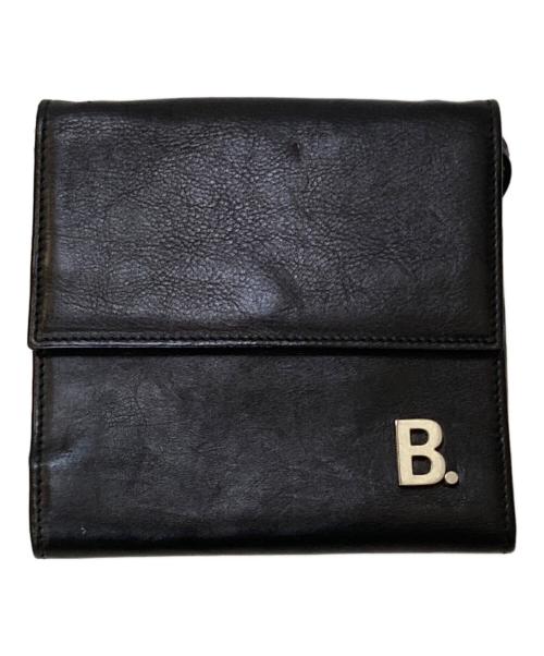 BALENCIAGA（バレンシアガ）BALENCIAGA (バレンシアガ) Bロゴショルダーウォレット ブラックの古着・服飾アイテム