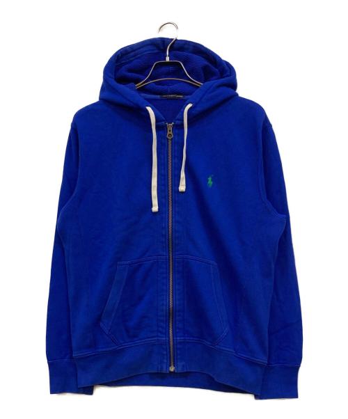 POLO RALPH LAUREN（ポロ・ラルフローレン）POLO RALPH LAUREN (ポロ・ラルフローレン) 90's フード裏サーマル ジップアップパーカー ブルー サイズ:Ｌの古着・服飾アイテム