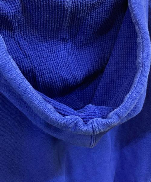 POLO RALPH LAUREN（ポロ・ラルフローレン）POLO RALPH LAUREN (ポロ・ラルフローレン) 90's フード裏サーマル ジップアップパーカー ブルー サイズ:Ｌの古着・服飾アイテム