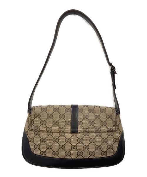 GUCCI（グッチ）GUCCI (グッチ) GGキャンバスジャッキーワンショルダーバッグ ブラウンの古着・服飾アイテム