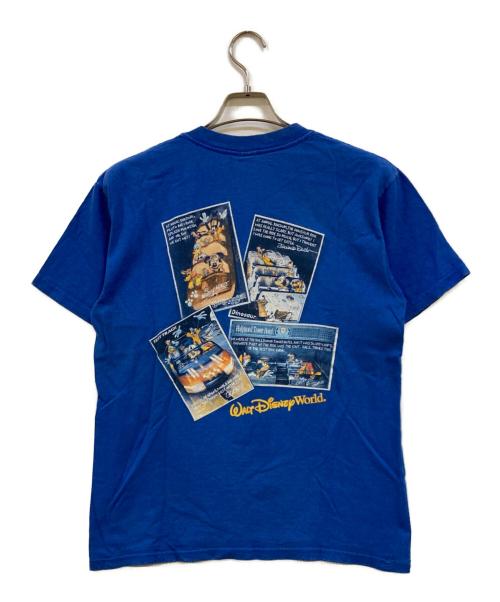 DISNEY（ディズニー）DISNEY (ディズニー) 90s Walt Disney World Attraction S/S Tee ブルー サイズ:Sの古着・服飾アイテム