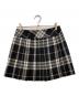 BURBERRY BLUE LABEL (バーバリー ブルー レーベル) ベルト付ラップミニスカート グレー×ブラック サイズ:38：18000円