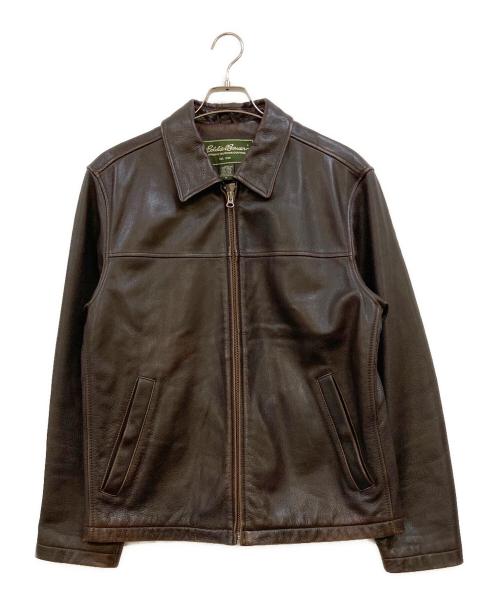 Eddie Bauer（エディーバウアー）Eddie Bauer (エディーバウアー) 00's カウレザージャケット ブラウン サイズ:Ｍの古着・服飾アイテム