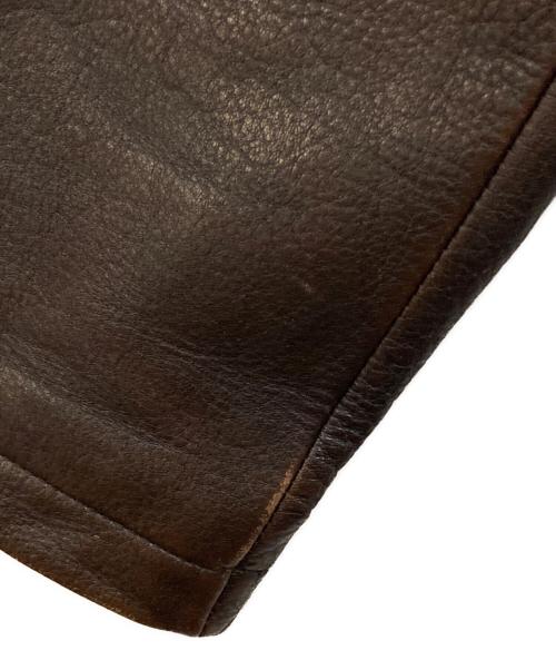 Eddie Bauer（エディーバウアー）Eddie Bauer (エディーバウアー) 00's カウレザージャケット ブラウン サイズ:Ｍの古着・服飾アイテム