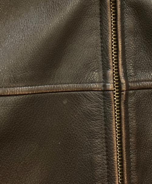 Eddie Bauer（エディーバウアー）Eddie Bauer (エディーバウアー) 00's カウレザージャケット ブラウン サイズ:Ｍの古着・服飾アイテム
