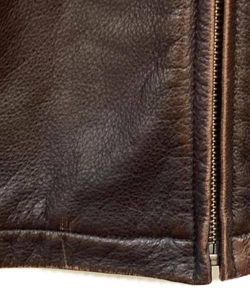 Eddie Bauer（エディーバウアー）Eddie Bauer (エディーバウアー) 00's カウレザージャケット ブラウン サイズ:Ｍの古着・服飾アイテム