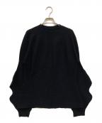 ISSEY MIYAKEイッセイミヤケ）の古着「CONCRETION TOP ニット カットソー」｜ブラック