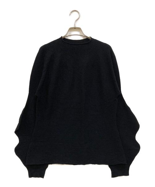 ISSEY MIYAKE（イッセイミヤケ）ISSEY MIYAKE (イッセイミヤケ) CONCRETION TOP ニット カットソー ブラック サイズ:2の古着・服飾アイテム