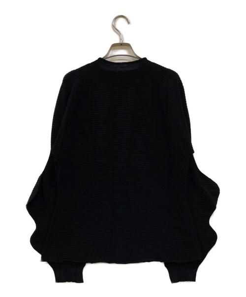 ISSEY MIYAKE（イッセイミヤケ）ISSEY MIYAKE (イッセイミヤケ) CONCRETION TOP ニット カットソー ブラック サイズ:2の古着・服飾アイテム