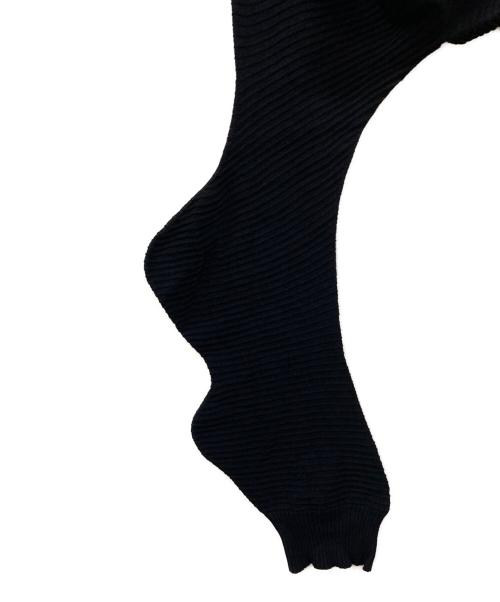 ISSEY MIYAKE（イッセイミヤケ）ISSEY MIYAKE (イッセイミヤケ) CONCRETION TOP ニット カットソー ブラック サイズ:2の古着・服飾アイテム