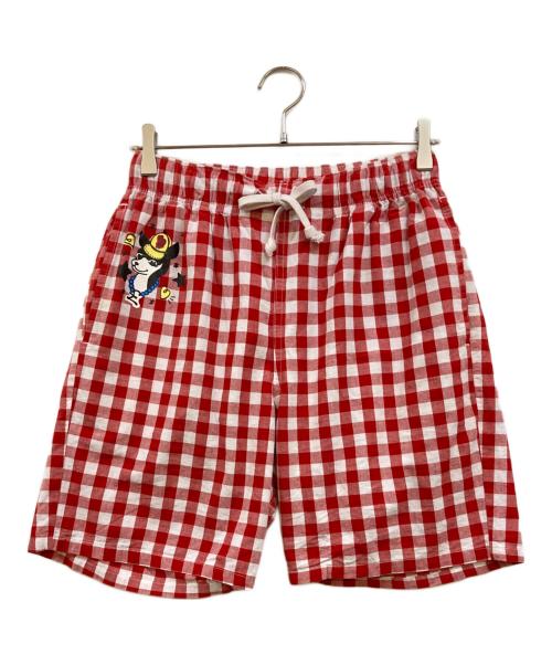 Vivienne Westwood home wear（ヴィヴィアンウエストウッド ホームウェア）Vivienne Westwood HOME WEAR (ヴィヴィアンウエストウッド ホームウェア) ホームウェアチェックショートパンツ レッド×ホワイト サイズ:Ｌの古着・服飾アイテム