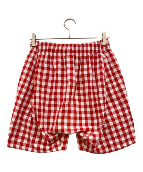 Vivienne Westwood home wear（ヴィヴィアンウエストウッド ホームウェア）Vivienne Westwood HOME WEAR (ヴィヴィアンウエストウッド ホームウェア) ホームウェアチェックショートパンツ レッド×ホワイト サイズ:Ｌの古着・服飾アイテム